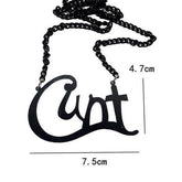 Cunt Acrylic Statement Chain Necklace